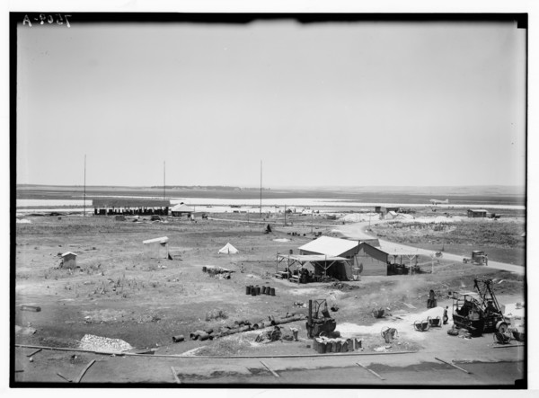 Landing of a KLM Airlines plane at Lydda Airport in Israel ca. between 1934 and 1939