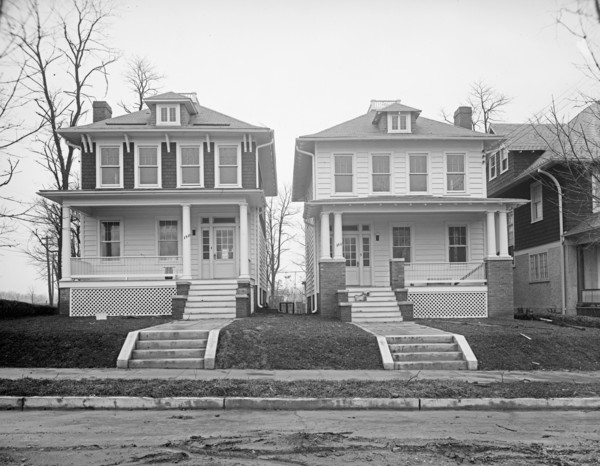Residential homes at  3937-39 Livingston St. ca. between 1909 and 1940