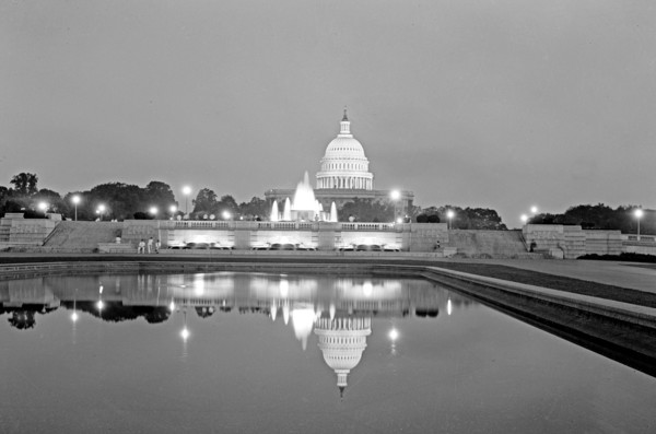 U.S. Capitol at night, Washington, D.C ca. between 1909 and 1940
