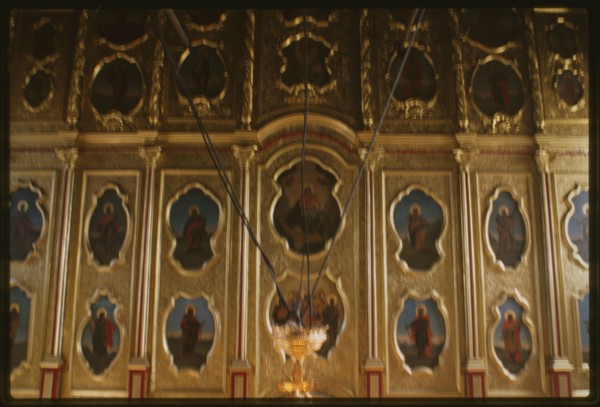 Church of the Elevation of the Cross (1747-58), interior, detail of icon screen, Irkutsk, Russia; 1999