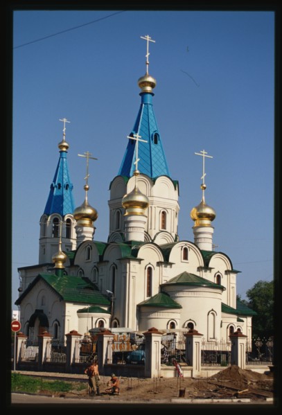 Cathedral of the Intercession (new), (1999-2002), southeast view, Blagoveshchensk, Russia; 2002