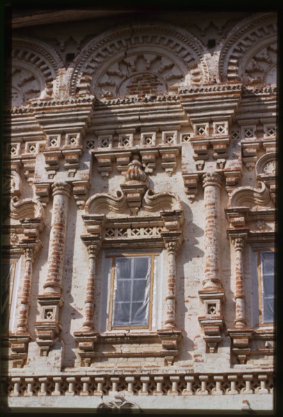 Church of St. Nicholas (1705), south facade, detail, Nyrob, Russia; 2000