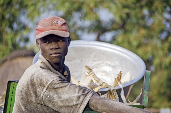 Maize farmer in Tamaligu, Ghana, Northern Region ca. 29 November 2011