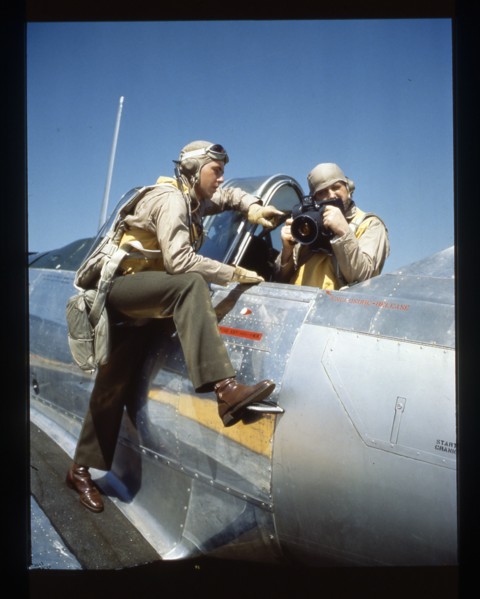 Discussing a mission, 1944