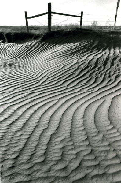 Soil drifting from unprotected corner of Nebraska