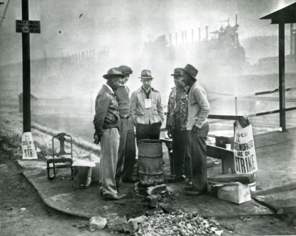 Striking steel workers