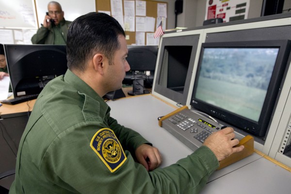 South Texas Border Patrol Agent Monitors Border Activity with RVS