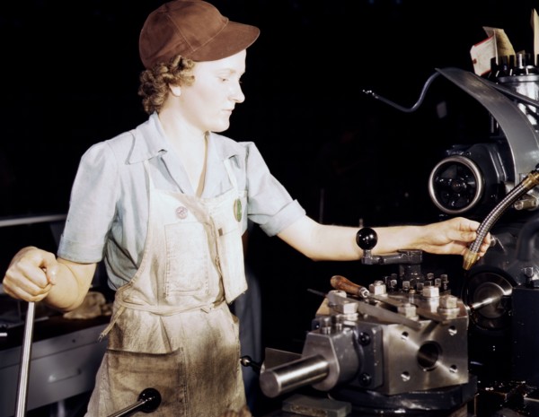 A female worker