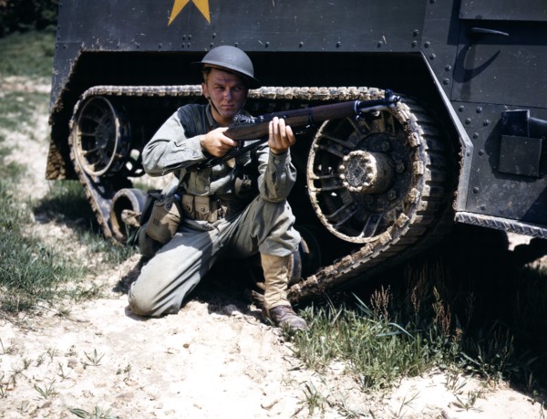 A young soldier of the armored forces