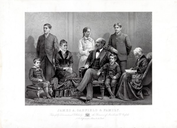 James A. Garfield and family ca 1881