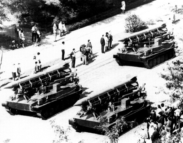 Mounted Soviet Frog tactical rockets