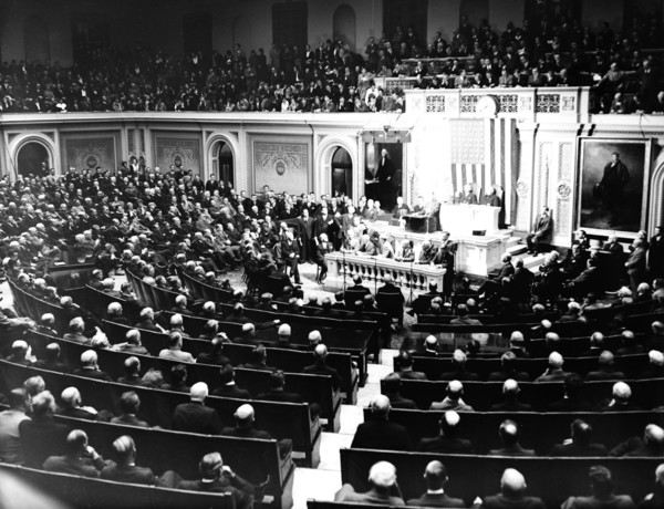 President Roosevelt Reads Message To 73rd Congress