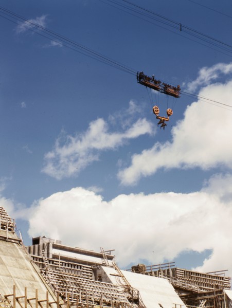 Shasta dam under construction