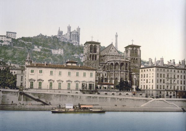 Cathedral and Notre Dame de Fourviere, Lyons, France ca. 1890-1900