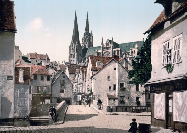 The market street, Chartres, France ca. 1890-1900