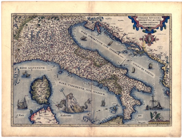 Abraham Ortelius - First World Atlas ca. 1570 - Italia