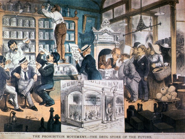 The drug store of the future ca. 1882