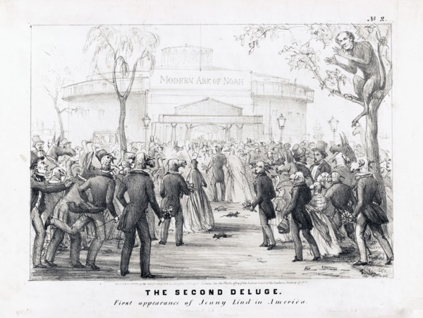 The second deluge First appearance of Jenny Lind in America ca. 1850
