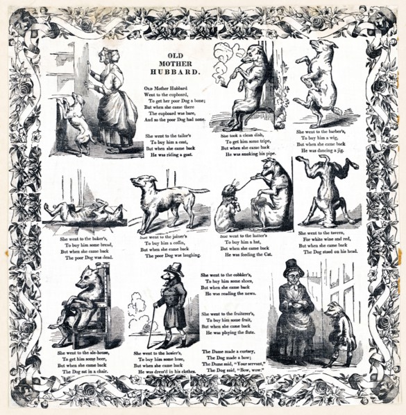 Old Mother Hubbard [nursery rhyme] print ca. 1830-1870