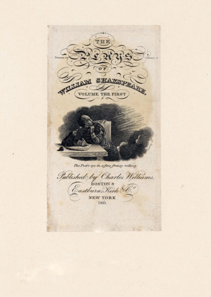 The plays of William Shakspeare (no date)