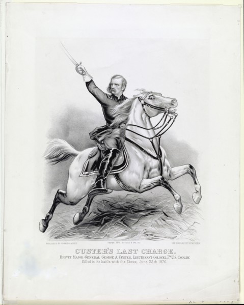 Custer's last charge: Brevet Major-General George A. Custer, Lieutenant-Colonel 7th U.S. Cavalry ca. 1876