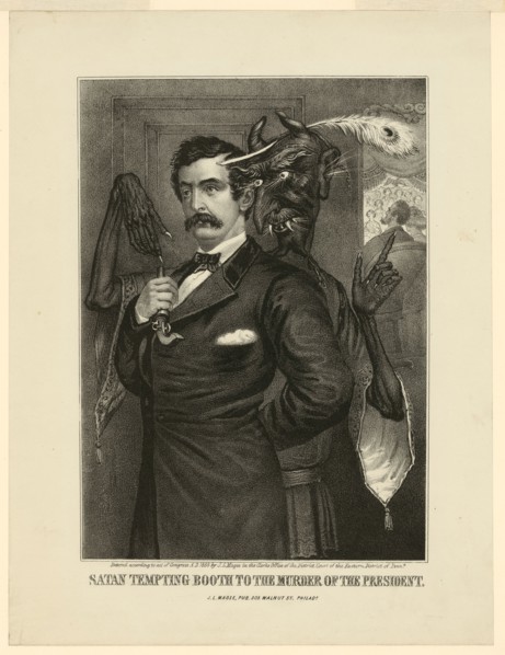 Satan tempting Booth to the murder of the President ca. 1865