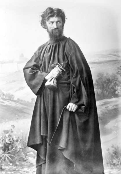 Judas (Johann Zwink) in passion play, Oberammergau, Germany