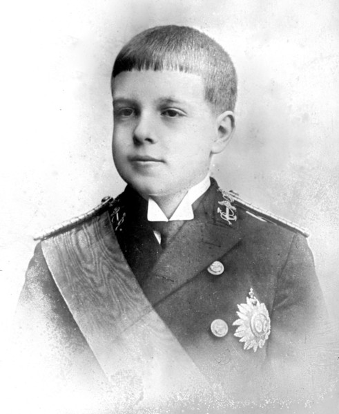 King Manuel of Portugal, portrait bust, in uniform