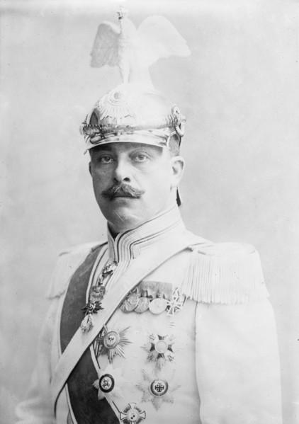 Prince Frustenberg, portrait bust, in uniform 1903