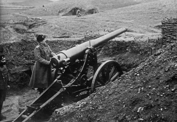 Big siege gun at Adrianople during the First Balkan War ca. 1912-1913