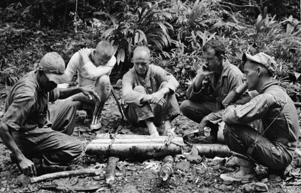 Some of NASA's sixteen astronauts participate in tropic survival training from June 3 through June 6, 1963, at Albrook Air Force Base, Canal Zone.