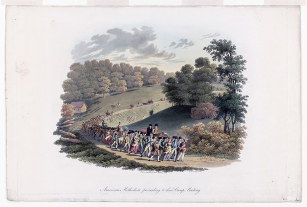 American methodists proceeding to their camp meeting print ca. 1819