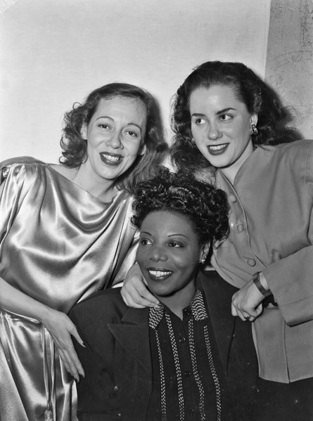 Portrait of Imogene Coca, Mary Lou Williams, and Ann Hathaway, between 1938 and 1948