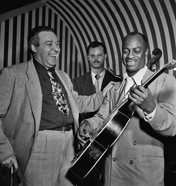 Portrait of Hugues Panassié and Tiny Grimes, between 1946 and 1948