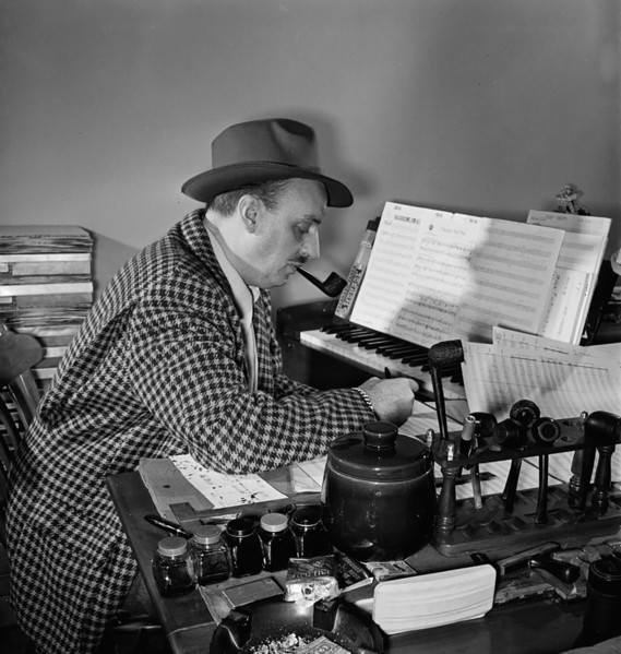 Portrait of Brick Fleagle in his home, between 1946 and 1948