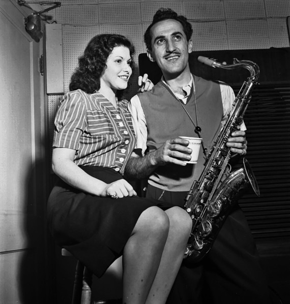 Portrait of Charlie Ventura and Lilyann Carol, National studio, New York, N.Y., ca. Oct. 1946
