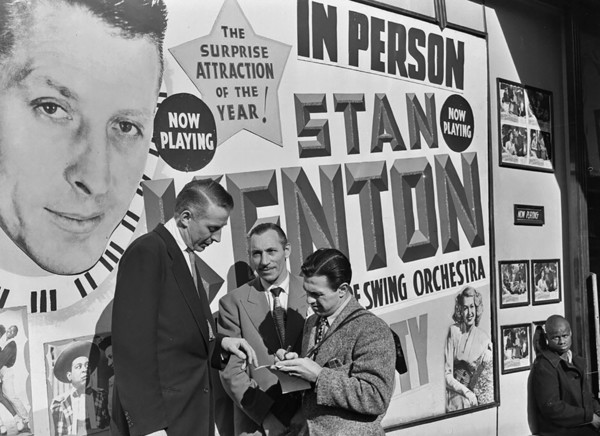 Portrait of Stan Kenton and Bob Gioga, 1947 or 1948