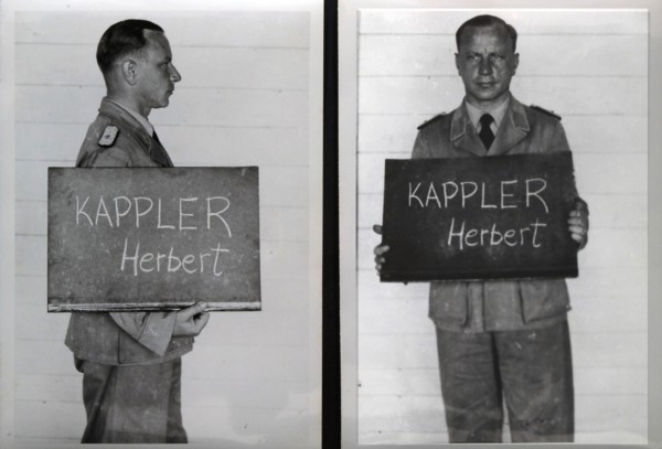 Nazi War Criminal and SS Officer Herbert Kappler, photo taken by the Allies on May 9, 1945 in Italy