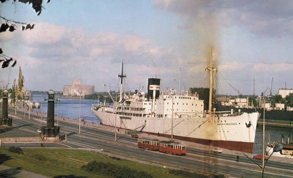 SS Ship Captain K. Maciejewicz at Waly Chrobrego in Szczecin ca. before 1978