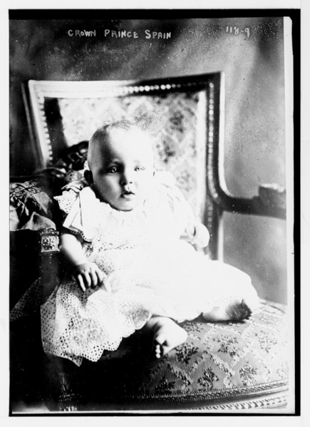 Crown Prince of Spain, baby in chair