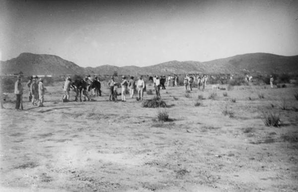 Date: 1910-1915 - Rapid fire target practice at Ortiz