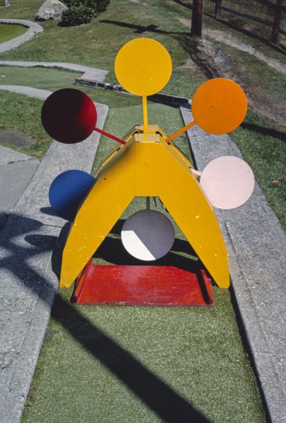1980s United States -  Hole detail -  Baker's mini golf -  Route 7 -  Lanesborough -  Massachusetts ca. 1984