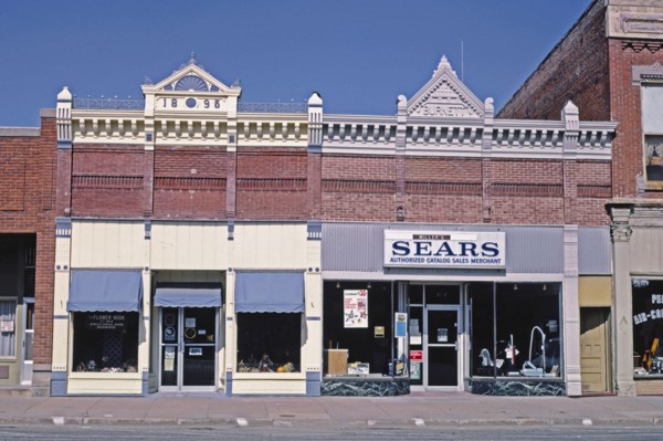 1980s United States -  Commercial buildings, Seneca Kansas ca. 1988