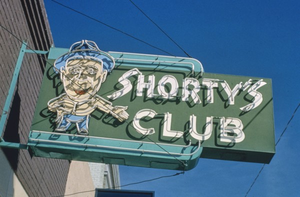 1970s America -  Shorty's Club sign, Elko, Nevada 1978