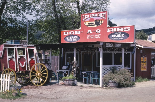 2000s America -   Bob-A-Q Restaurant, near Morro Bay, Morro Bay, California 2003