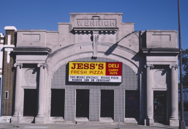 1980s America -  Jess's Fresh Pizza - Weinrich Building, Oshkosh, Wisconsin 1988