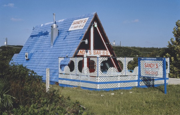 1990s America -   Sandy's Bar-B-Q, Crescent Beach, Florida 1990