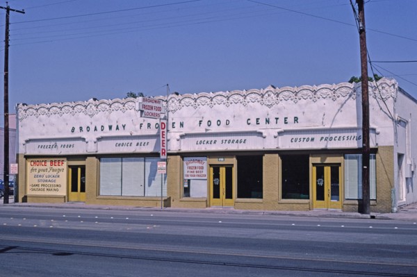 1980s America -  Frozen Food Lockers, 1706 Broadway, San Antonio, Texas 1982