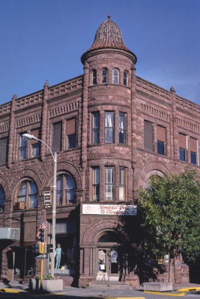 1980s United States -  Lee County Savings Bank (1893) 8th Street and Avenue G, Fort Madison, Iowa 1988