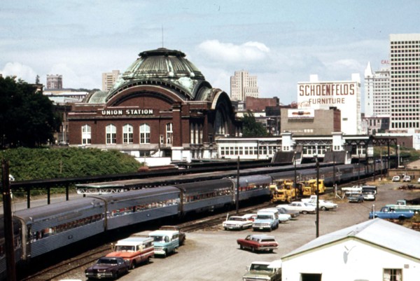 The Coast Starlight passenger train at the Tacoma, Washington depot, July 1974